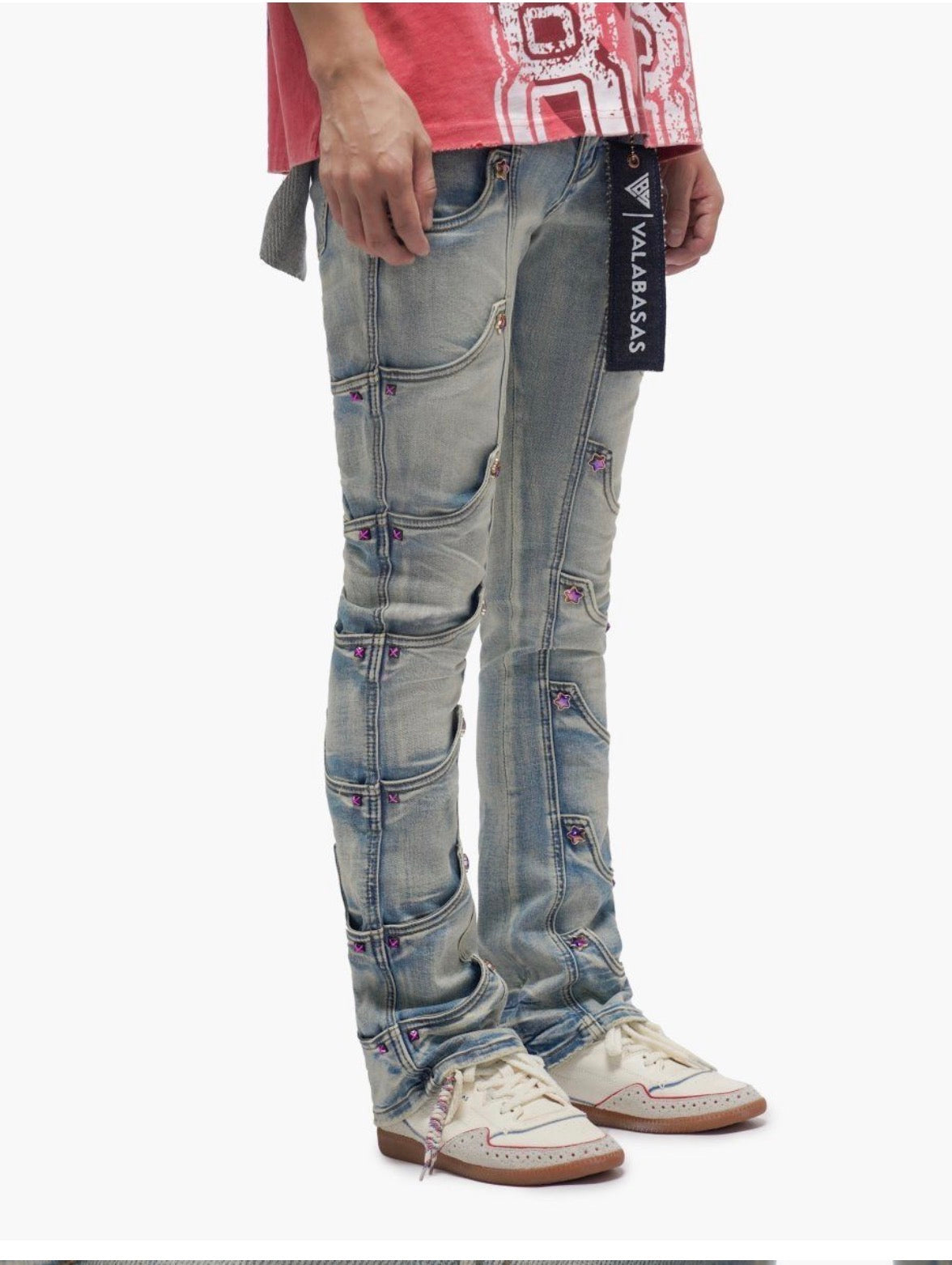 Prescott Light Blue Wash Stacked Jeans