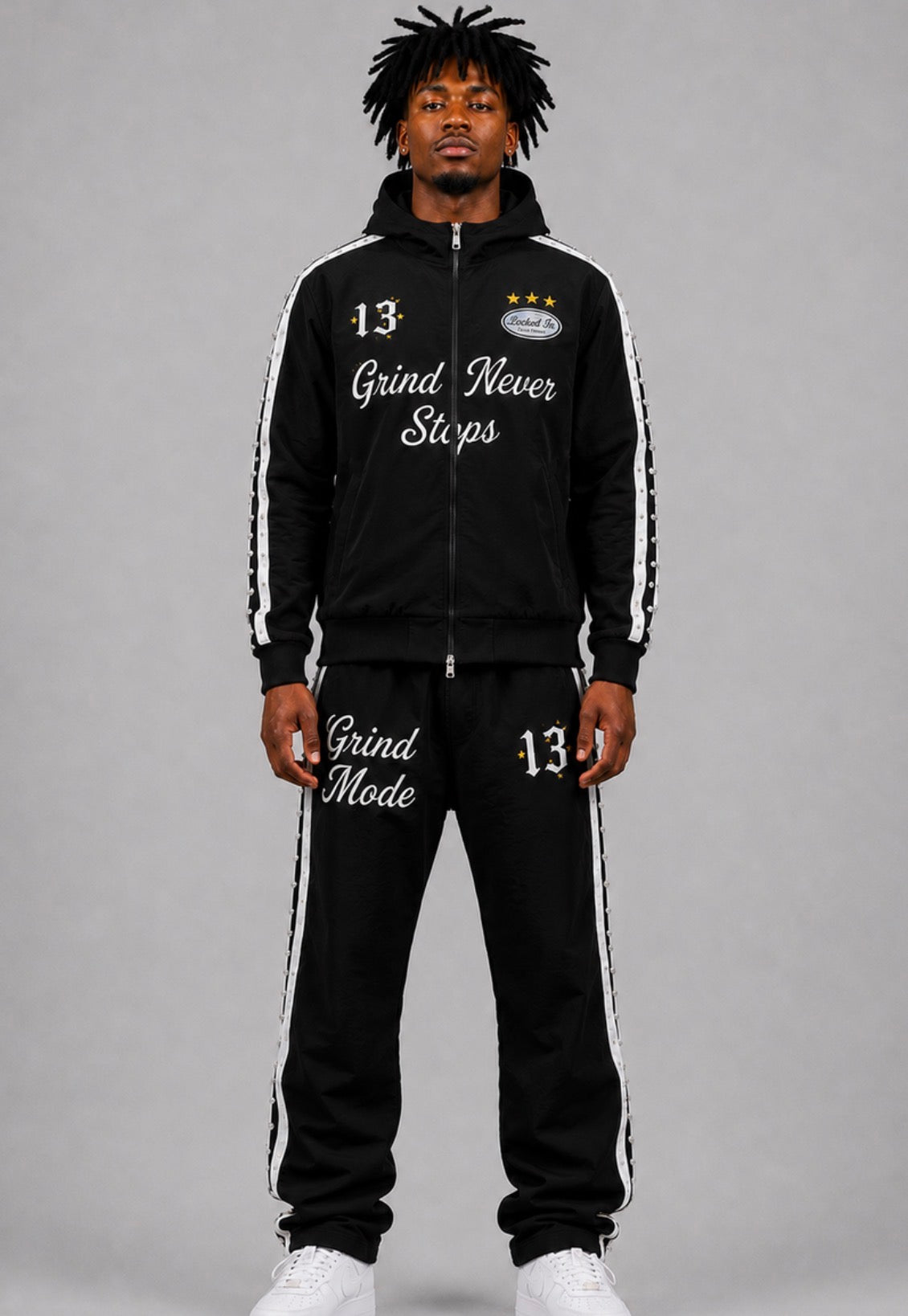Nylon Track Suit Black