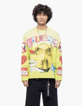 Front view Valabasas My Name Is Highlighter Long Sleeve Tee