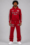 Nylon Track Suit Red