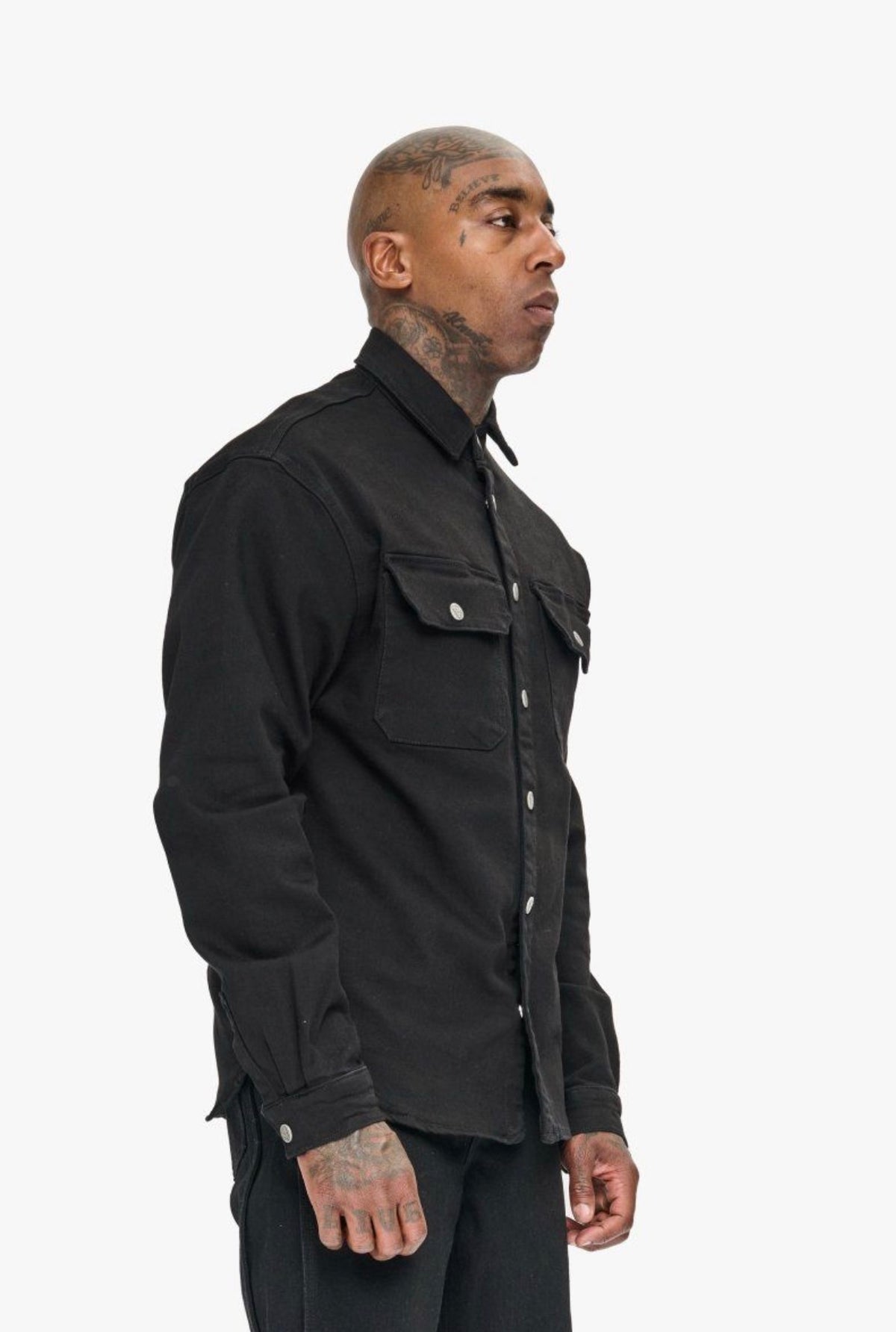 Valabasas Mr. Button Down Black side view
