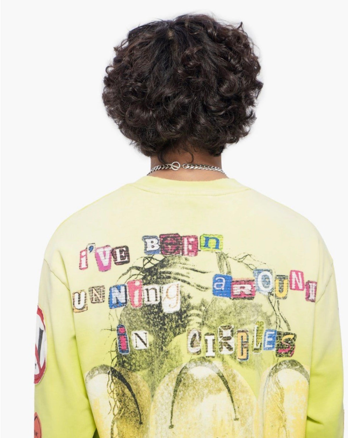 Back view Valabasas My Name Is Highlighter Long Sleeve Tee