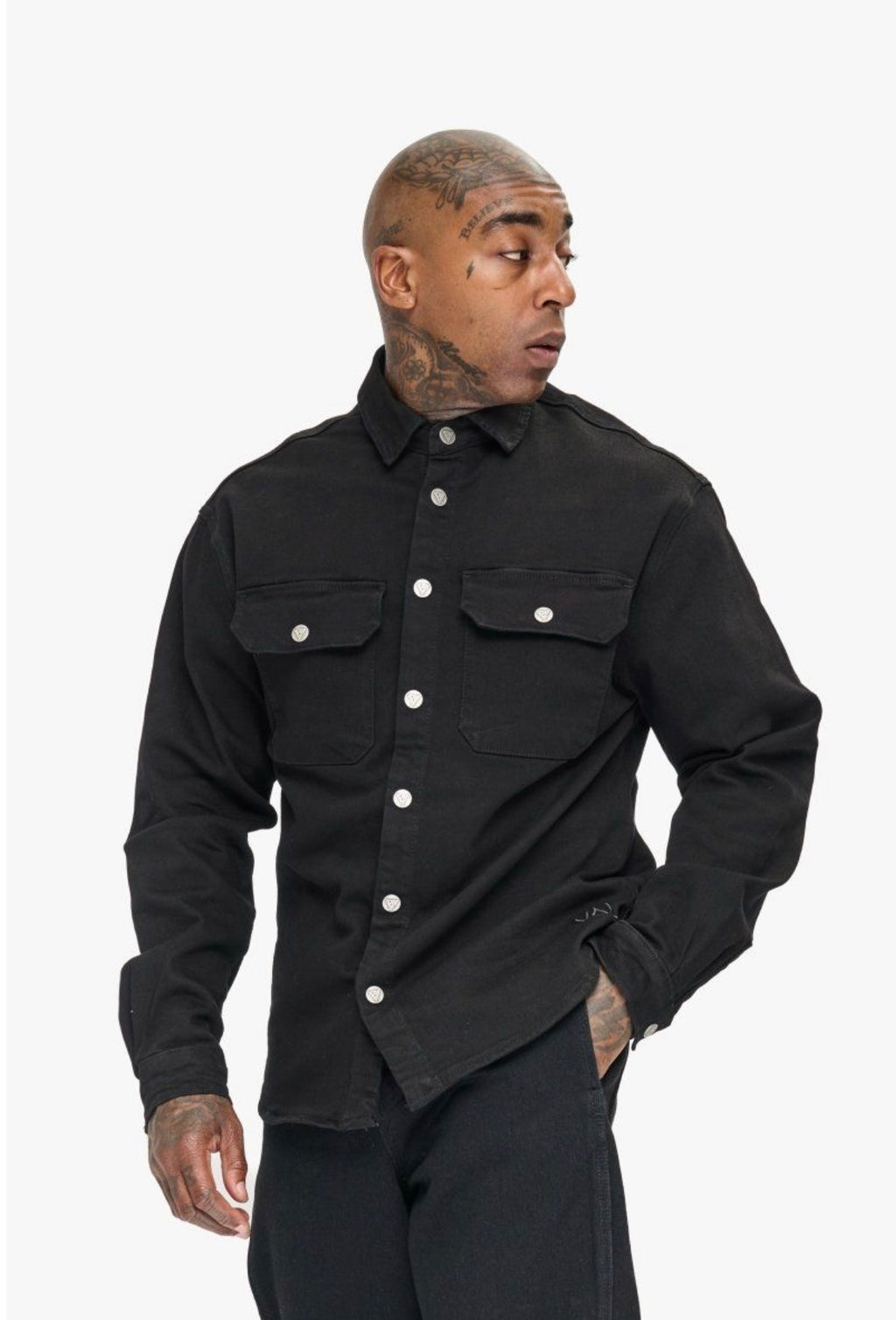 Valabasas Mr. Button Down Black front view