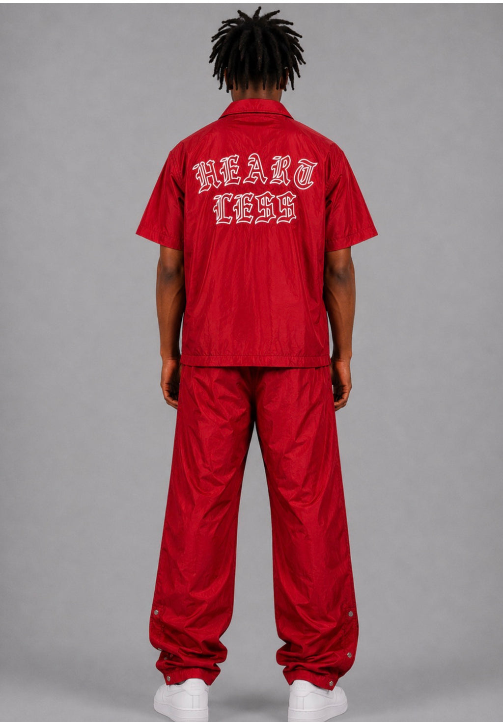 Heartless Red Nylon Set back