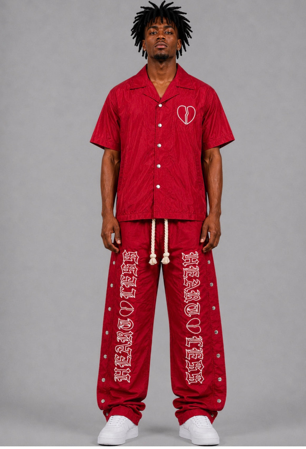 Heartless Red Nylon Set front