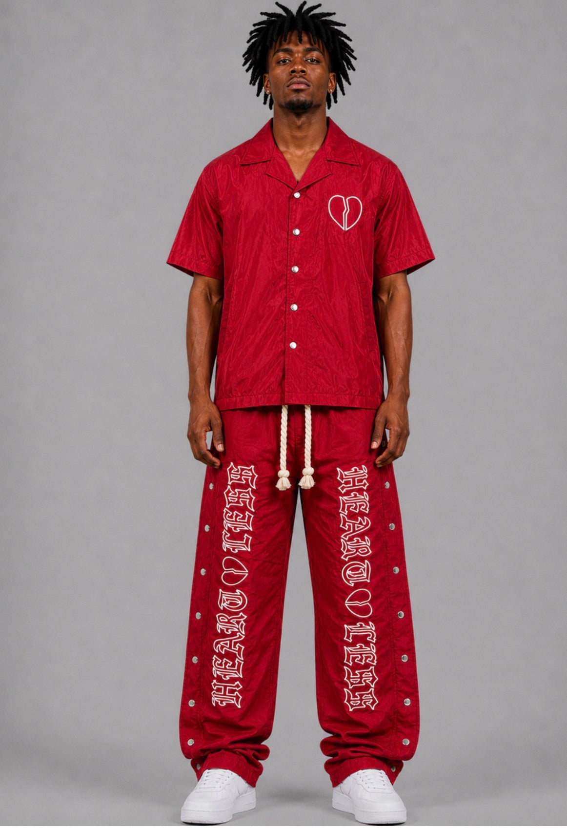Heartless Red Nylon Set front