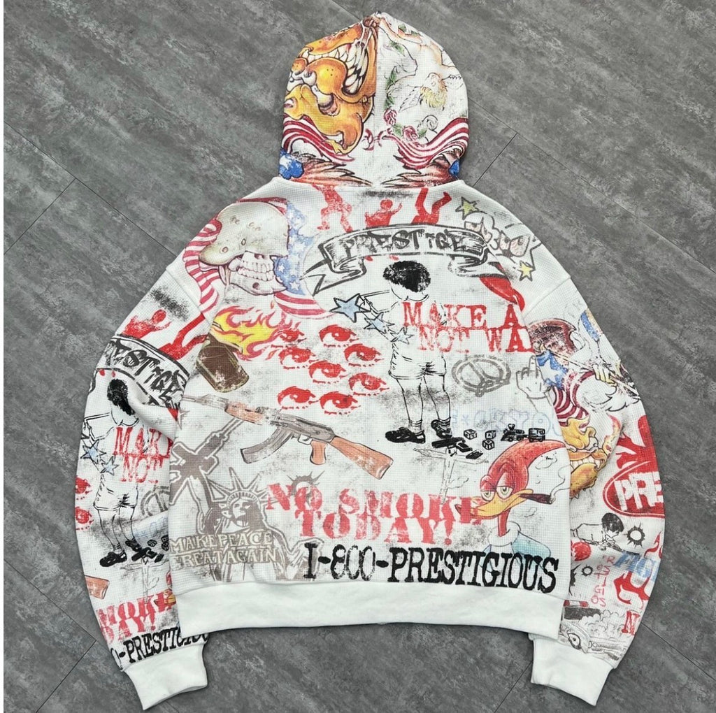 Renegade graphic zip-up hoodie back