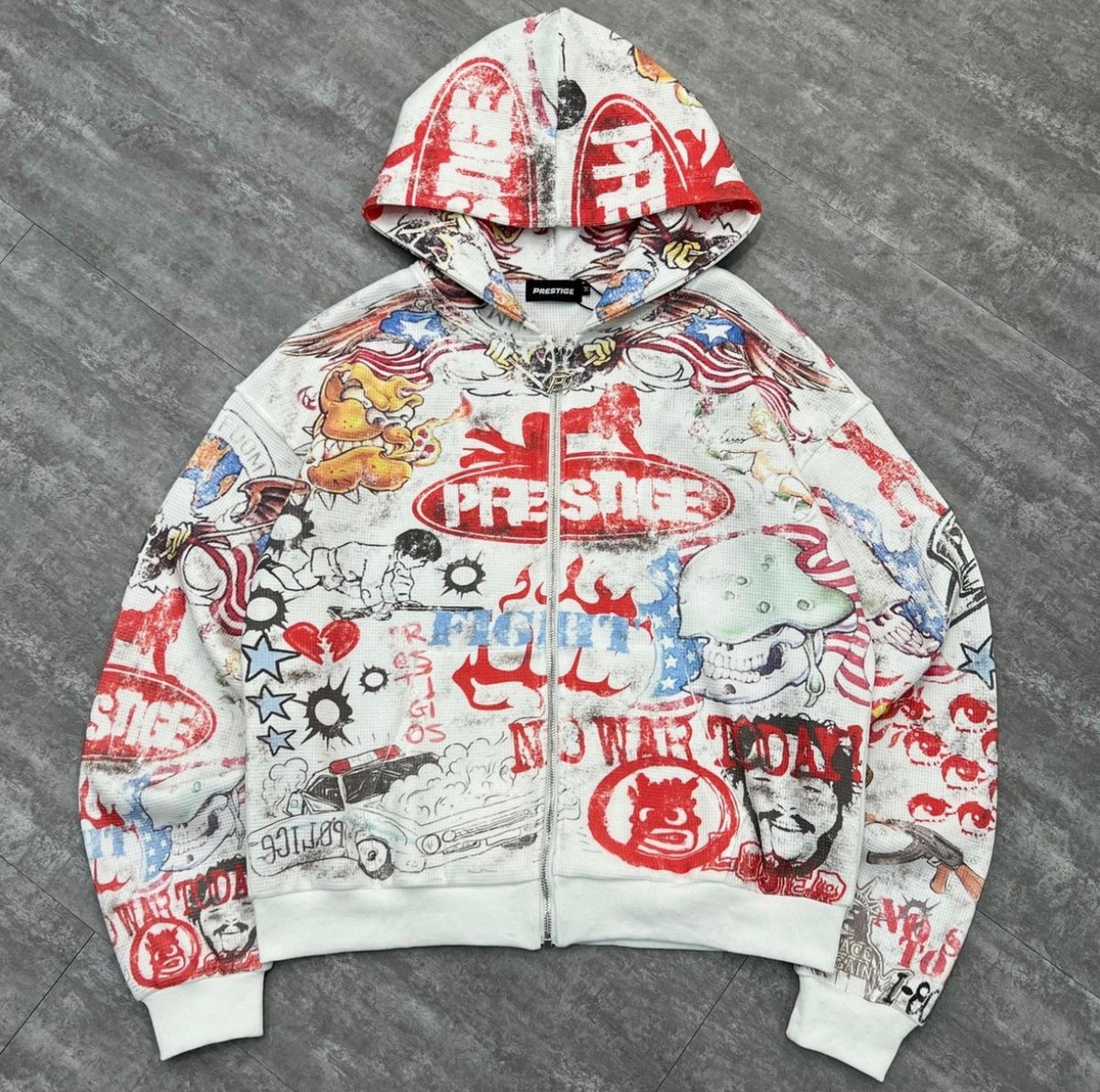 Renegade graphic zip-up hoodie front